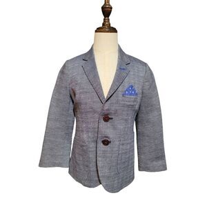 Boys Baker By Ted Baker Navy Herringbone Sportcoat Dress Suit Separate Jacket